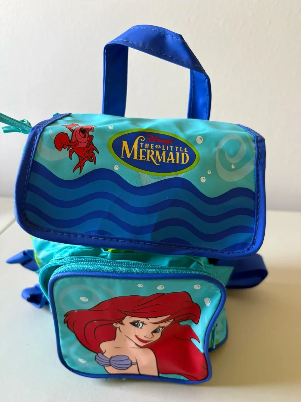 Disney The Little Mermaid Kids Backpack - Aqua & Red